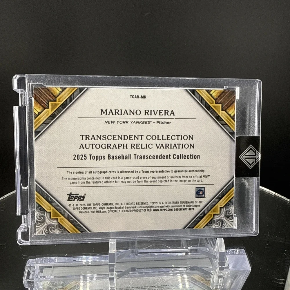 2025 Topps Transcendent Mariano Rivera Auto/patch /10 - TCAR-MR
